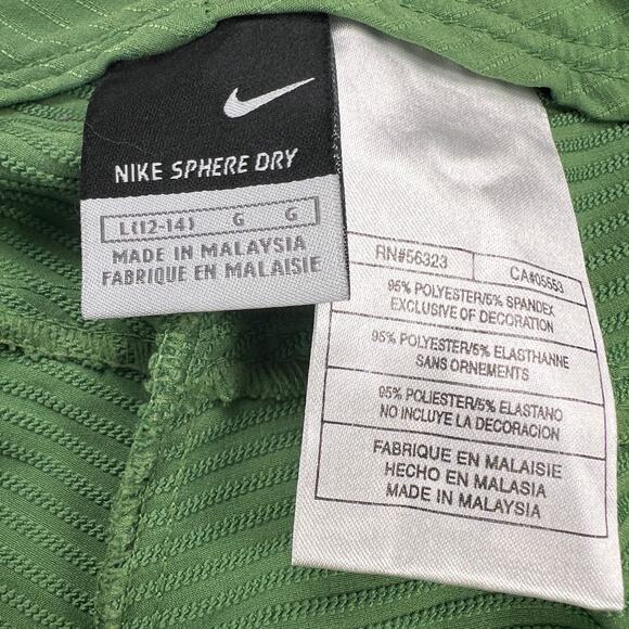 Nike Sphere Dry Athletic Cargo Pants Leaf Green Ankle Ties Size L (12-14) - Picture 5 of 11